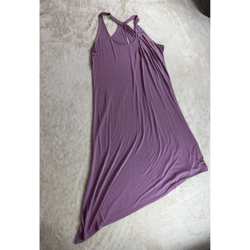 Eileen‎ Fisher Sleep Tank Dress Womens M Purple Silk Twist Racerback Scoop Neck